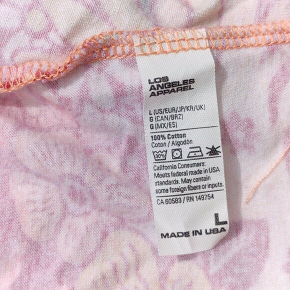 RARE LANA DEL REY LDR Tank Floral Women's LARGE Official Merch Made in USA CROP - Picture 5 of 5